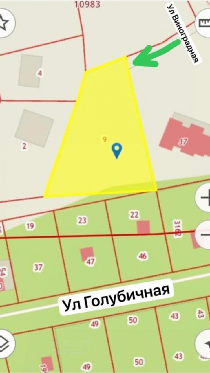 Земельный участок Виноградная