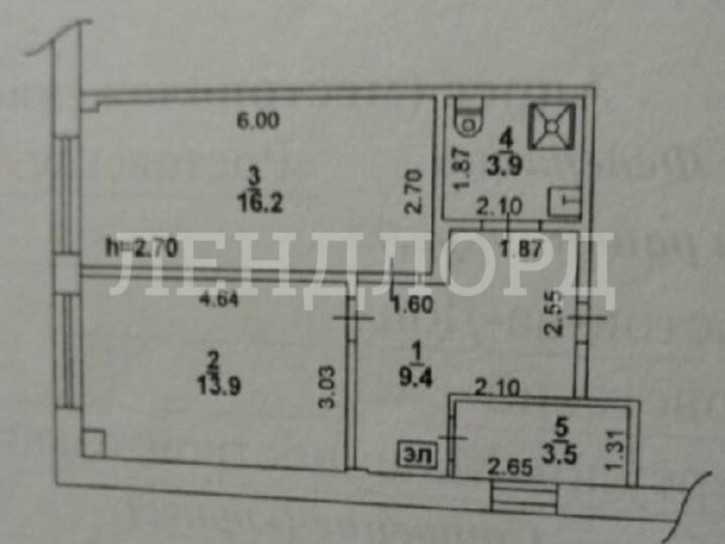 2-комн квартира Машиностроительный переулок, 5