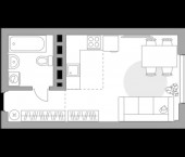 -комн, 28.8 кв м, этаж 15/23 Менделеева улица, д.1