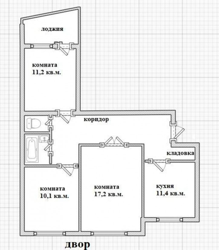 3-комн квартира 1-я Тормозная улица, д.55