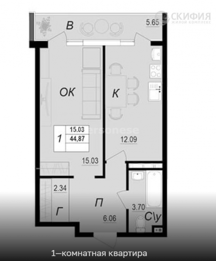 1-комн квартира Военных Строителей улица, д.10/3