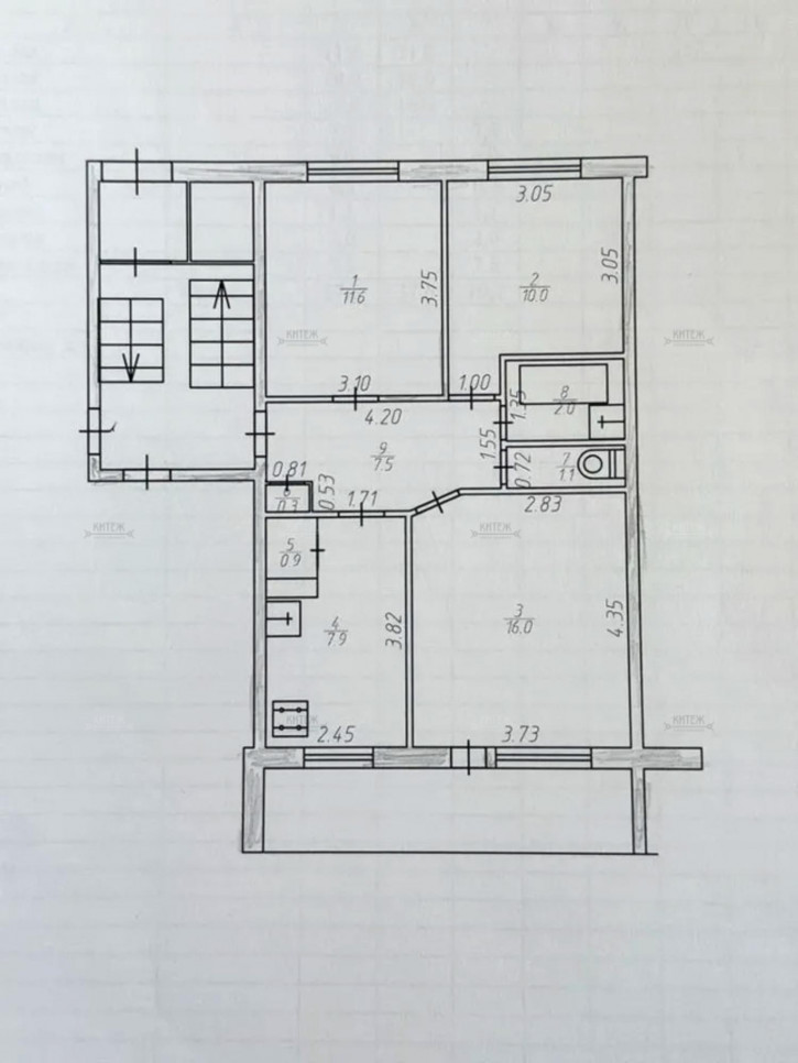 3-комн квартира Шахтерская улица